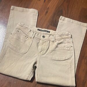 DKNY Women's Beige Straight Leg Jeans